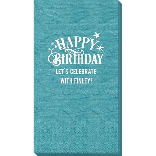 Happy Birthday with Stars Bali Guest Towels